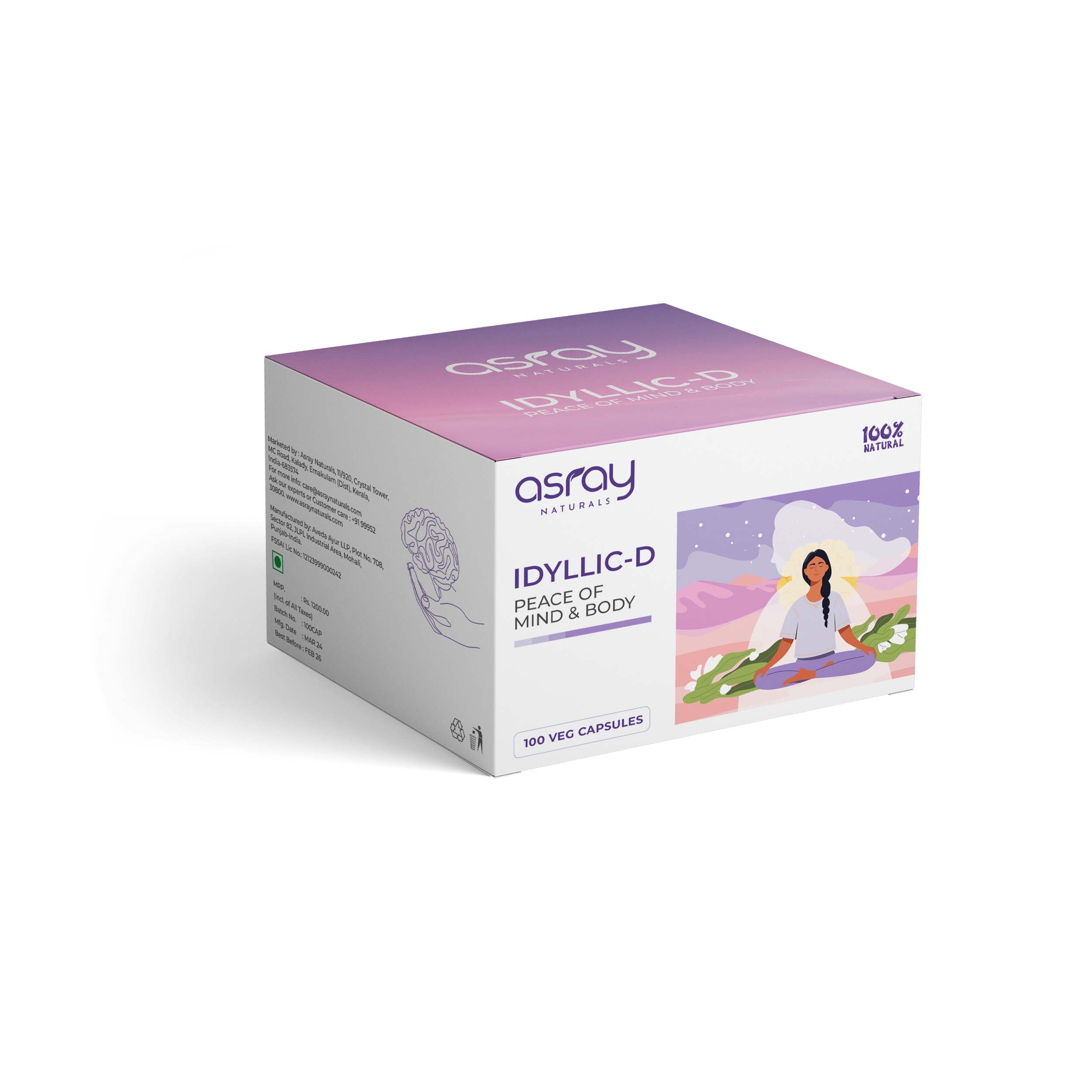 Idyllic-D – Ayurvedic Capsules for Stress, Sleep, Anxiety & Cognitive Health
